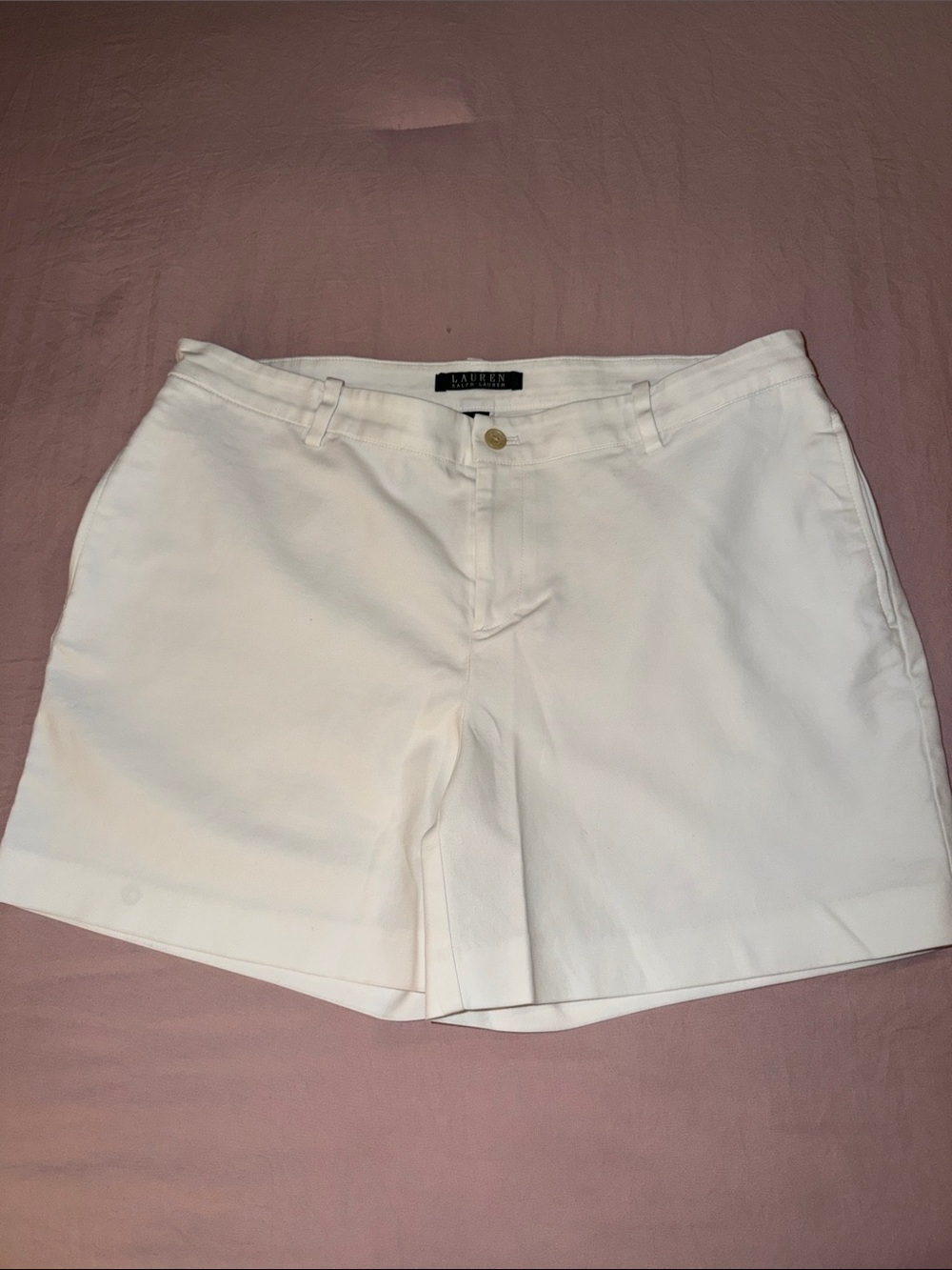 Lauren Ralph Lauren White Women's Chino Bermuda Shorts